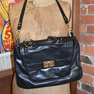 LAST CHANCE-WILL DONATE 6.28-Rebecca Minkoff Black Leather Bag w/ Gold Hardware